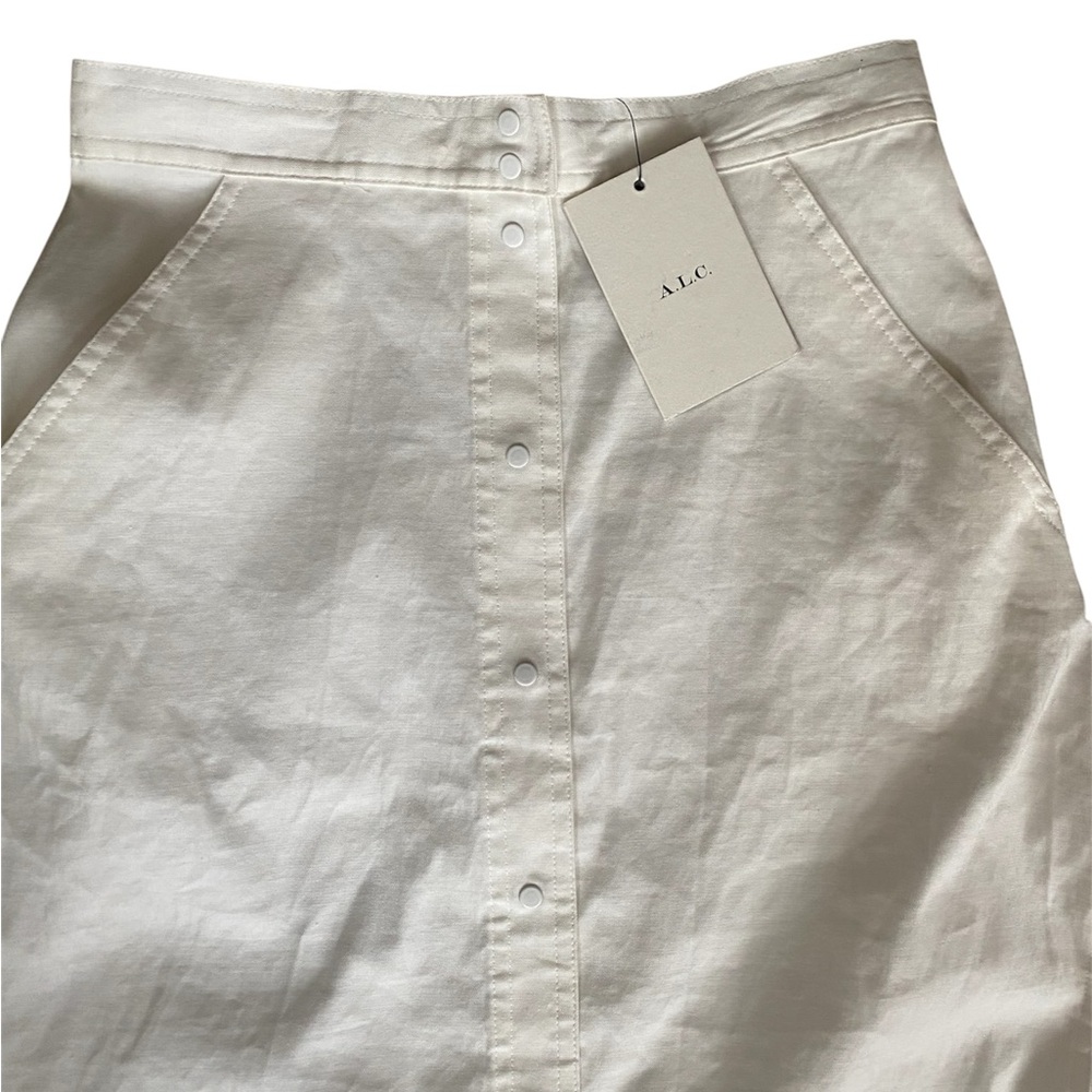 A.L.C. Crisp White A-Line Skirt - Picture 3 of 9